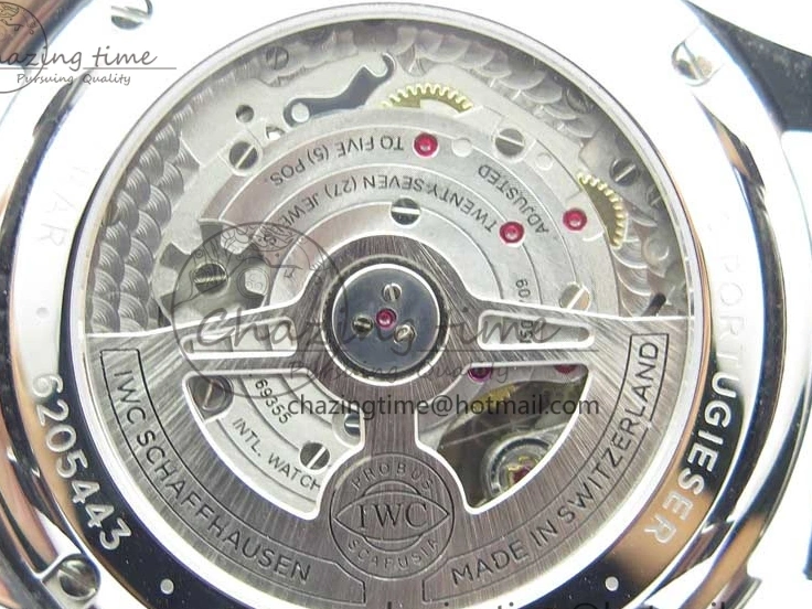 MIROTIME 0325 Portuguese Chrono IW371609 ZF 1:1 Best Edition Black Dial on Black Leather Strap A SmartChoice 7100